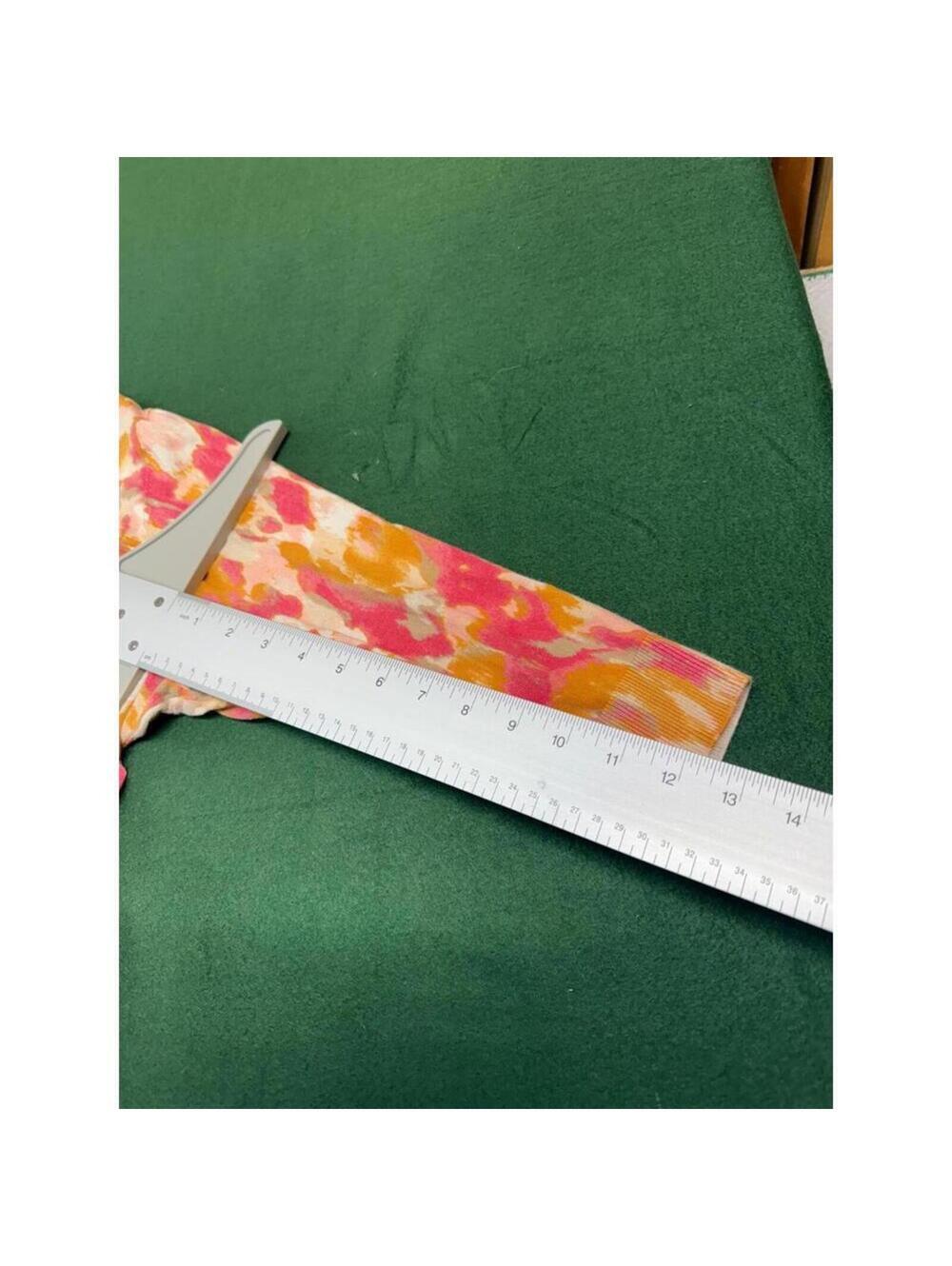 Talbots Cardigan Womens 2XP Petite Floral Print 3/4 Sleeve Pink Orange VNeck - Picture 5 of 8